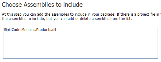 Assemblies to include