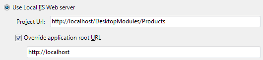 Project web settings
