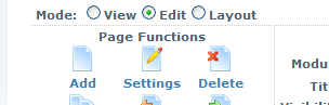 Edit mode selection