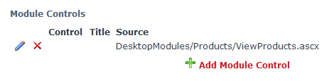 Product module controls